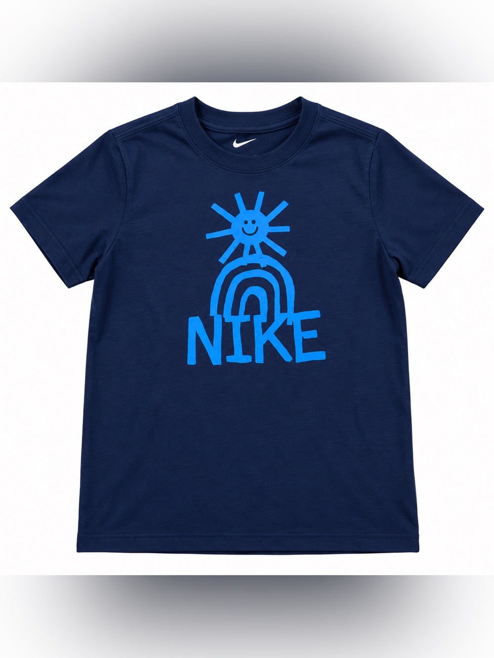 Nike Navy Tee with Bright Blue Graphic